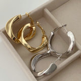 Metal s shape earrings