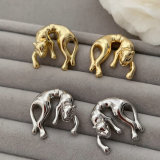 Metal leopard earrings