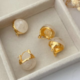 White acrylic earrings