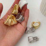 Metal chunky earrings
