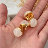 White acrylic earrings