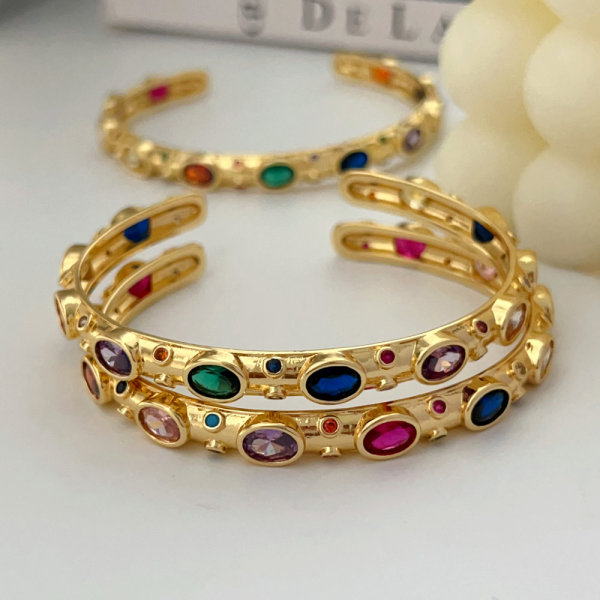 Colorful zircon cuff