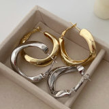 Metal s shape earrings