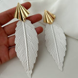 Chumky leaf earrings
