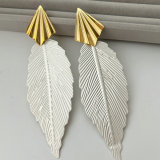 Chumky leaf earrings