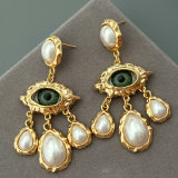 Evil eye charm earrings