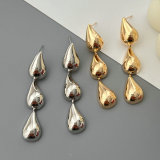 Metal teardrop earrings