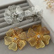Metal flower earrings