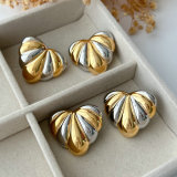 Biocolor fan earrings
