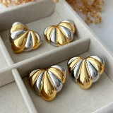 Biocolor fan earrings