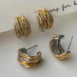 Bicolor twist earrings