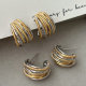 Bicolor twist earrings