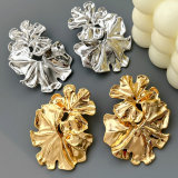 Metal leaf earrings