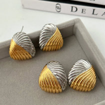 Bicolor sqaure earrings