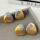Bicolor sqaure earrings