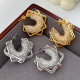 Crystal square earrings