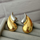 Bicolor teardrop earrings