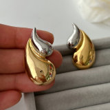 Bicolor teardrop earrings