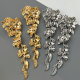 Chunky flower long earrings