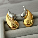 Bicolor teardrop earrings
