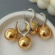 Bicolor ball earrings