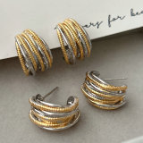 Bicolor twist earrings
