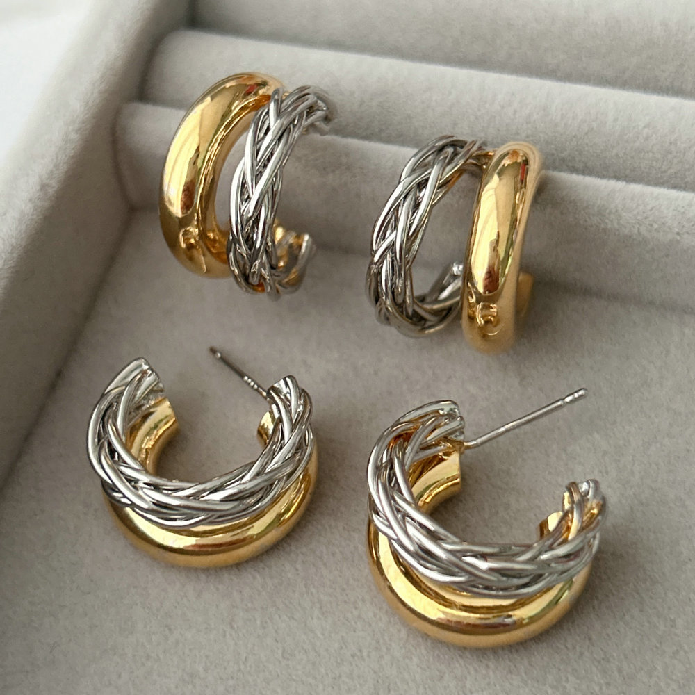 Bicolor circle hoop
