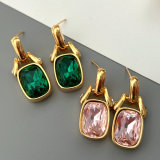 Square stone earrings