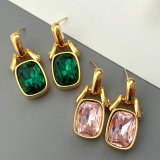 Square stone earrings