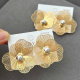 Metal flower earrings