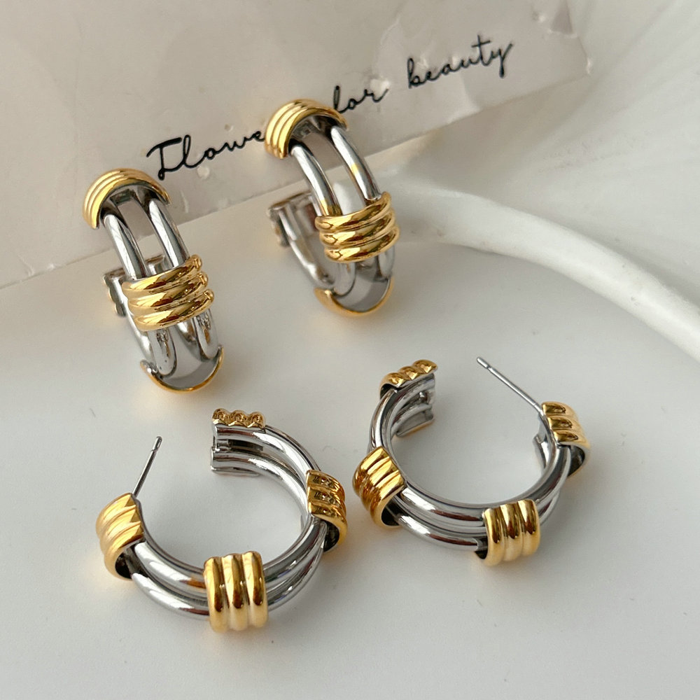 Bicolor knot hoop