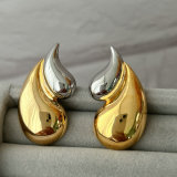 Bicolor teardrop earrings