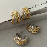 Bicolor twist earrings