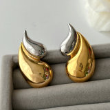 Bicolor teardrop earrings