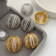 Pave zircon ball earrings