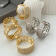 Chunky pave zircon fat hoop