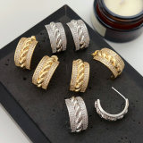 Pave zircon link chain hoop