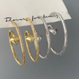 Pave zircon heart hoop