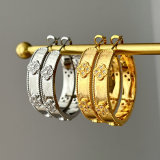 Pave clover hoop