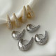 Pave round shape earrings