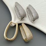 Pave chunky zircon u hoop