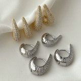 Pave round shape earrings