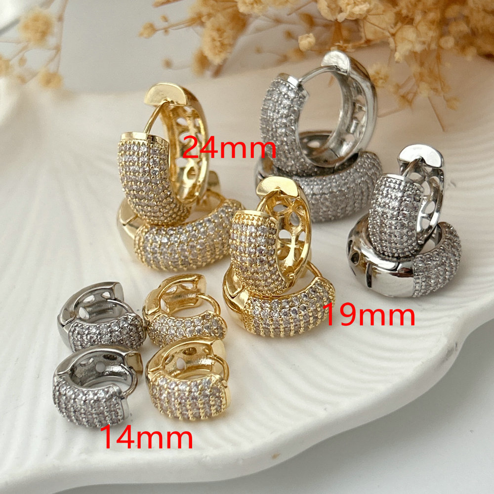 Pave basic zircon hoop