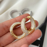 Pave zircon fashion earrings