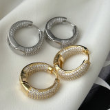 Pave zircon fashion earrings