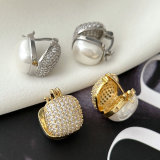 Double size square earrings
