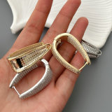 Pave chunky zircon u hoop