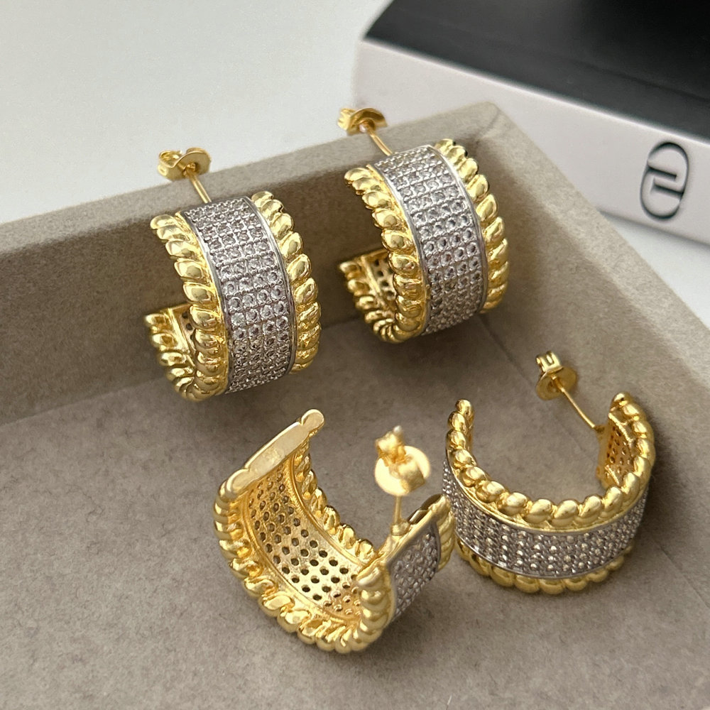 Pave zricon biocolor hoop