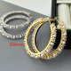 50mm Pave zircon pearl hoop