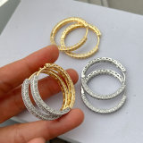 Pave basic zircon hoop